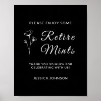 Modern Retirement Party Favour Sign