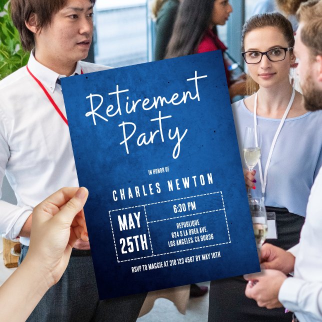 Modern Retirement Party Invitation | Blue Gradient (Creator Uploaded)