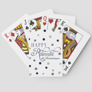 Modern Retirement Party Playing Cards