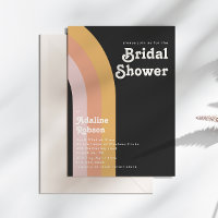 Modern Retro 70's Rainbow Dark Bridal Shower