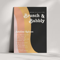 Modern Retro 70's Rainbow Dark Brunch and Bubbly