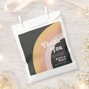 Modern Retro 70's Rainbow Dark Thank You Favour Ba Bags