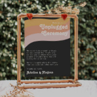 Modern Retro 70's Rainbow Dark Unplugged Ceremony