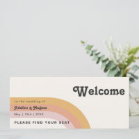 Modern Retro 70's Rainbow | Seating Chart Header