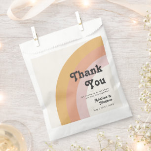Modern Retro 70's Rainbow Thank You Favour Bag
