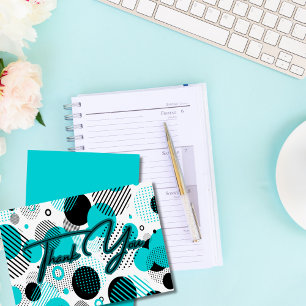 Modern Retro 80s 90s Geometric Enigma Thank You Card