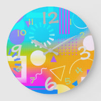 Modern Retro 80's design wall Clock