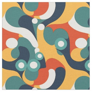 Modern Retro Abstract  Fabric