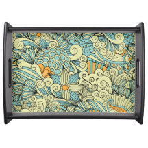 Modern Retro Abstract  Floral