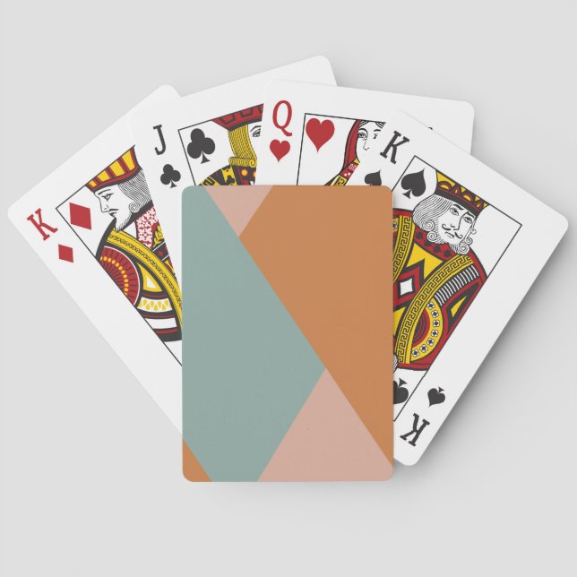 Modern Retro Abstract Playing Cards (Back)