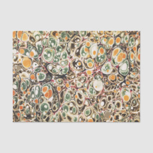 Modern Retro Abstract Sage Yellow Marble Pattern Tissue Paper