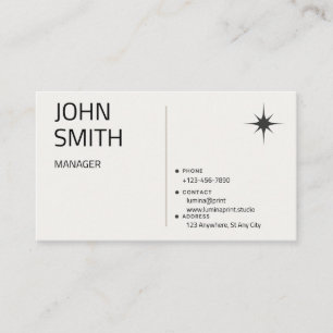 Modern Retro Artist Minimalist Bold Typography Business Card
