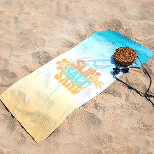 Modern Retro Beach Towel