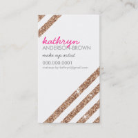 MODERN RETRO bold striped cool rose gold glitter