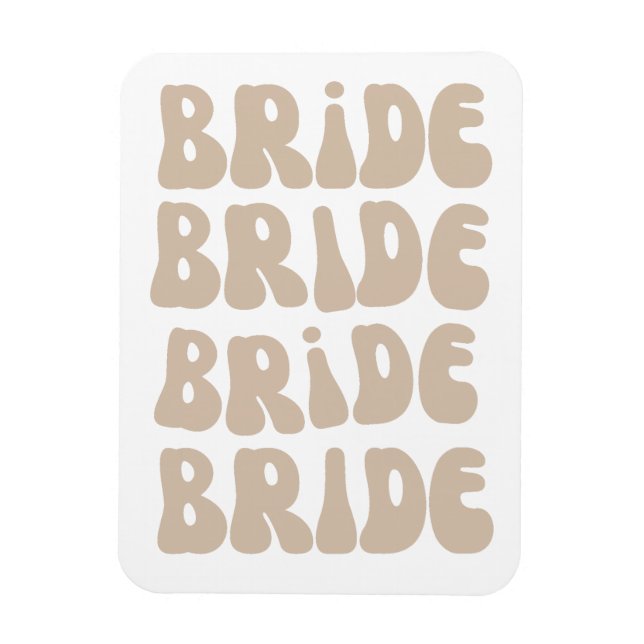 Modern Retro Bride Bachelorette Party Vintage Magnet (Vertical)