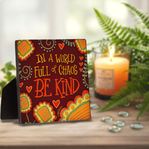 Modern Retro Brown Be Kind Inspirivity Plaque
