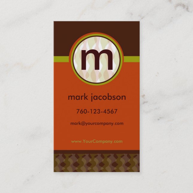 Modern-Retro Business Card (Front)