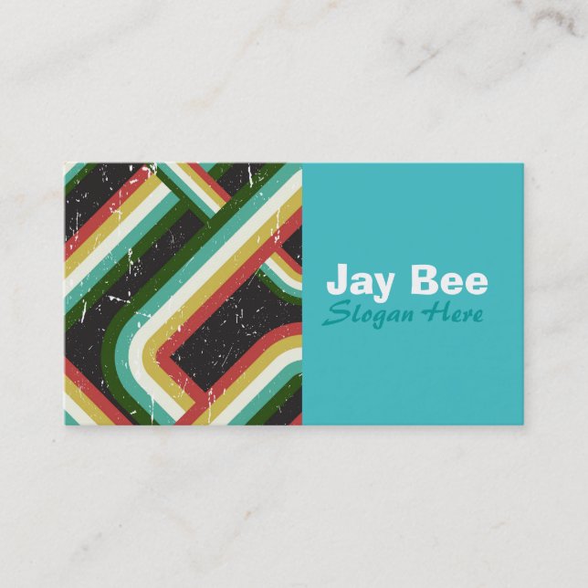 Modern Retro Business Card (Front)