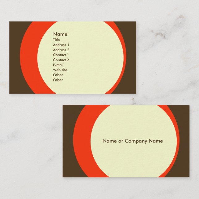 Modern Retro Business/Networking Profile Card (Front/Back)