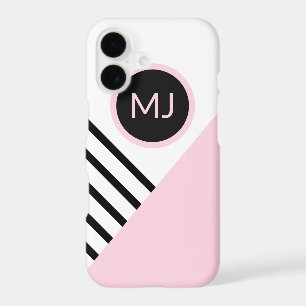 Modern Retro Chic Monogram Stripes and Colour Bloc