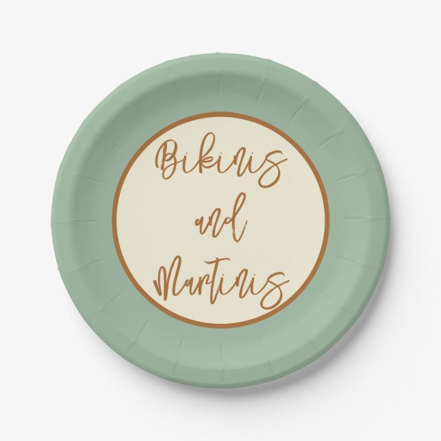 Modern Retro Chilli Lime  Paper Plate (Front)