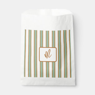 Modern Retro Chilli Lime Stripe Favour Bags