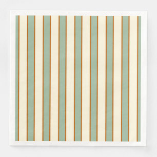 Modern Retro Chilli Lime Stripe Napkin