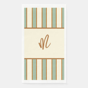 Modern Retro Chilli Lime Stripe Napkin