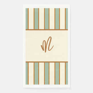 Modern Retro Chilli Lime Stripe Napkin