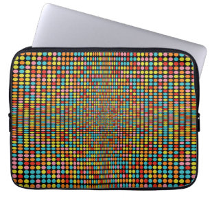 Modern Retro Circle Art Laptop Sleeve
