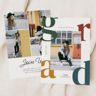 Modern Retro Class of 2024 Graduation Invitation