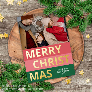 Modern Retro Classy Bold Stripe Blocks Gold