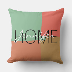 Modern Retro Colour Geometric Pattern #18 Cushion