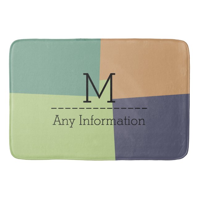 Modern Retro Colour Geometric Pattern #4 Bath Mat (Front)