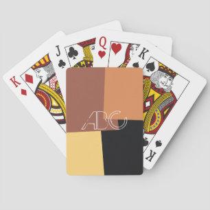 Modern Retro Colour Geometric Pattern #6 Playing Cards