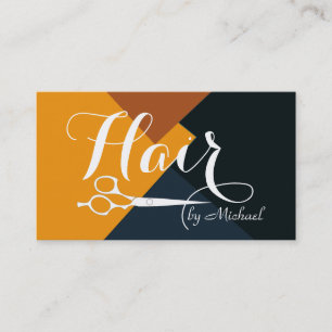 Modern Retro Colour Hair Stylist #9 Business Card