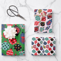 Modern Retro Colourful Christmas Ornament Pattern