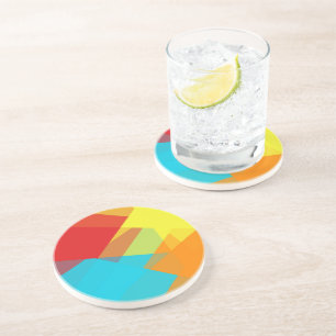 Modern Retro Colours Geometric #14 Coaster