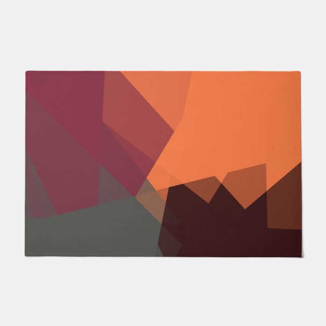 Modern Retro Colours Geometric #15 Doormat (Front)
