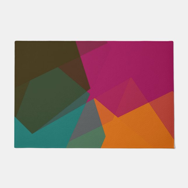 Modern Retro Colours Geometric #18 Doormat (Front)