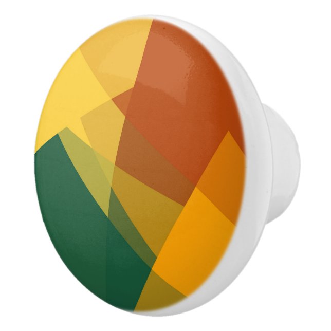 Modern Retro Colours Geometric #20 Ceramic Knob (Right)