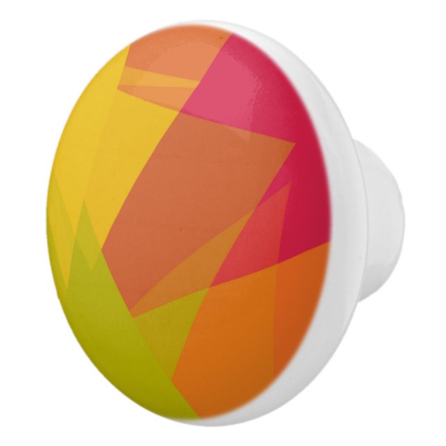 Modern Retro Colours Geometric #22 Ceramic Knob (Right)