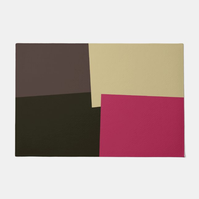 Modern Retro Colours Geometric #39 Doormat (Front)
