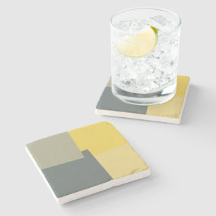 Modern Retro Colours Geometric #5 Stone Coaster