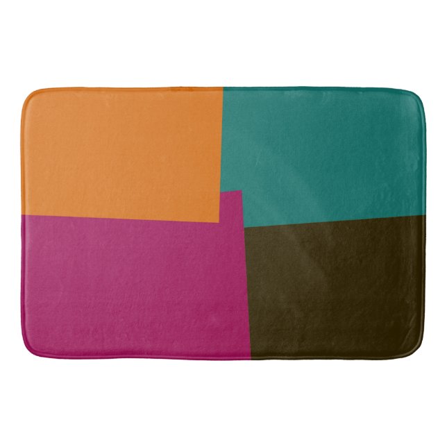 Modern Retro Colours Geometric #8 Bath Mat (Front)