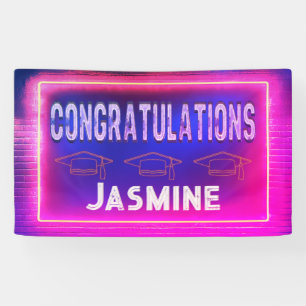 Modern Retro Congratulations Graduation Banner