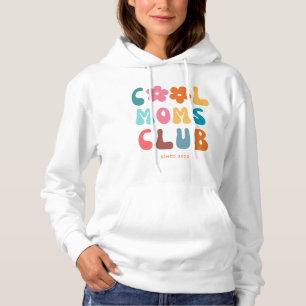 Modern Retro Cool moms club Vintage Groovy Hoodie