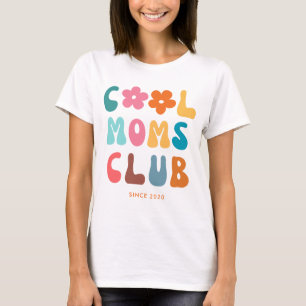 Modern Retro Cool moms club Vintage Groovy T-Shirt