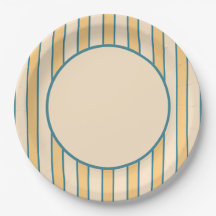Modern Retro Coral and Green Stripe