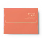 Modern Retro | Coral Wedding Invitation Envelope